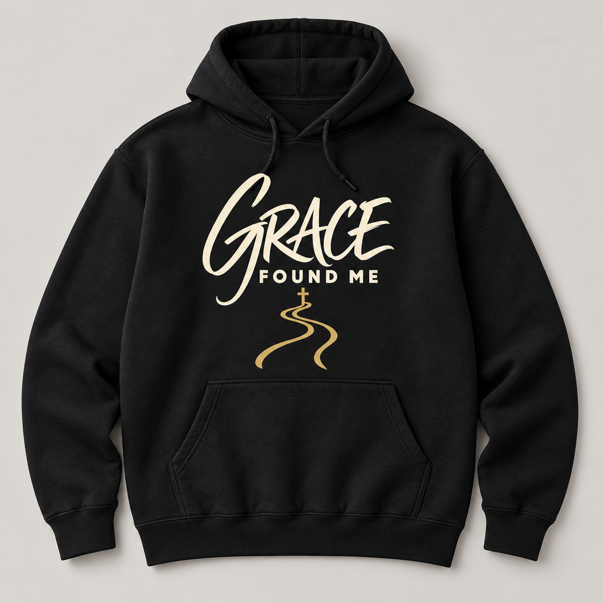 Black Grace Found Me hoodie front mockup